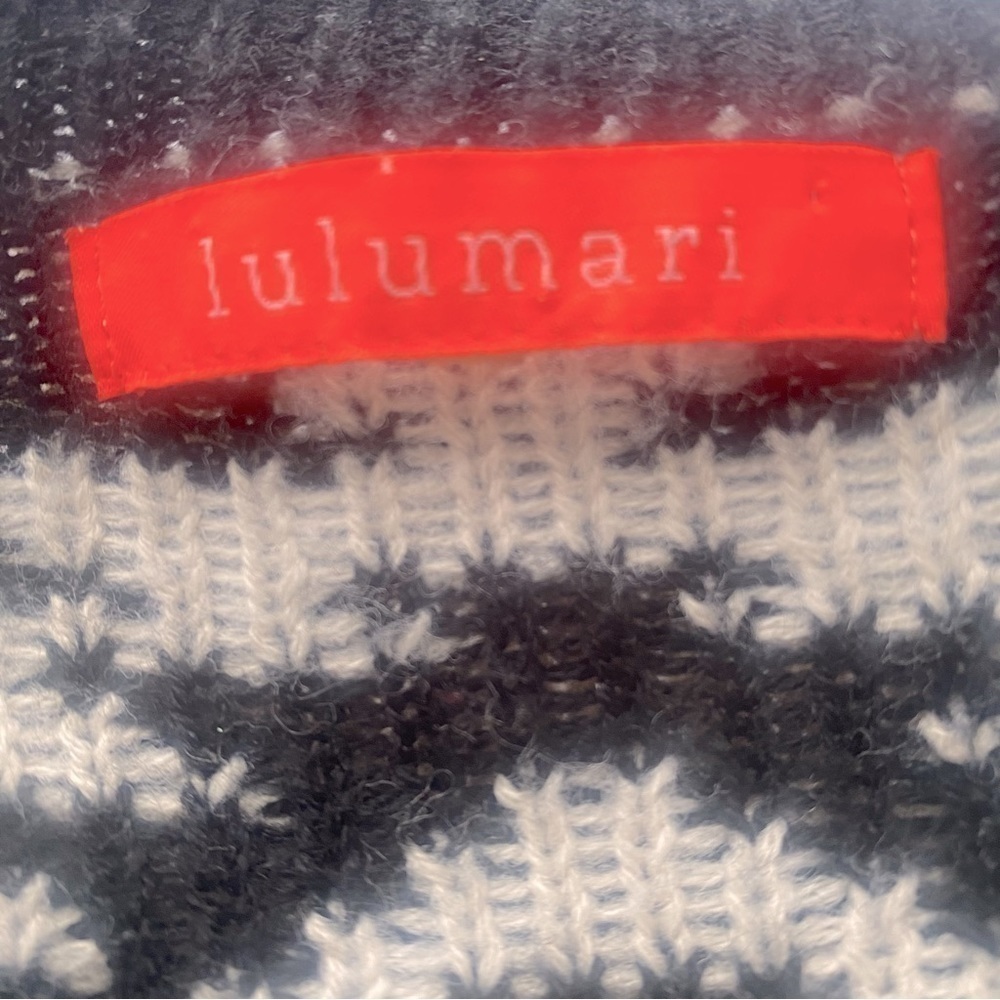 Lulumari Pencil Sweater Poncho Aztec Print Open Front Size S/M 100% Acrylic - Picture 3 of 10
